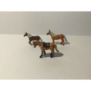 Lot of 3 Miniature SAFARI LTD/HAFINGER Toy Horse Collection 1-1/2”-2” High